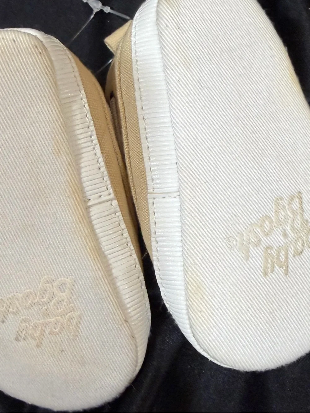 Tan Canvas Boat Shoes for Baby Size 2